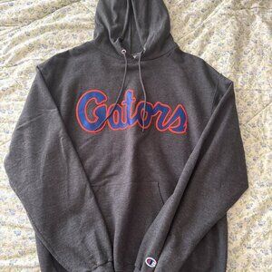 Champion Men's Grey and Black Hoodie
